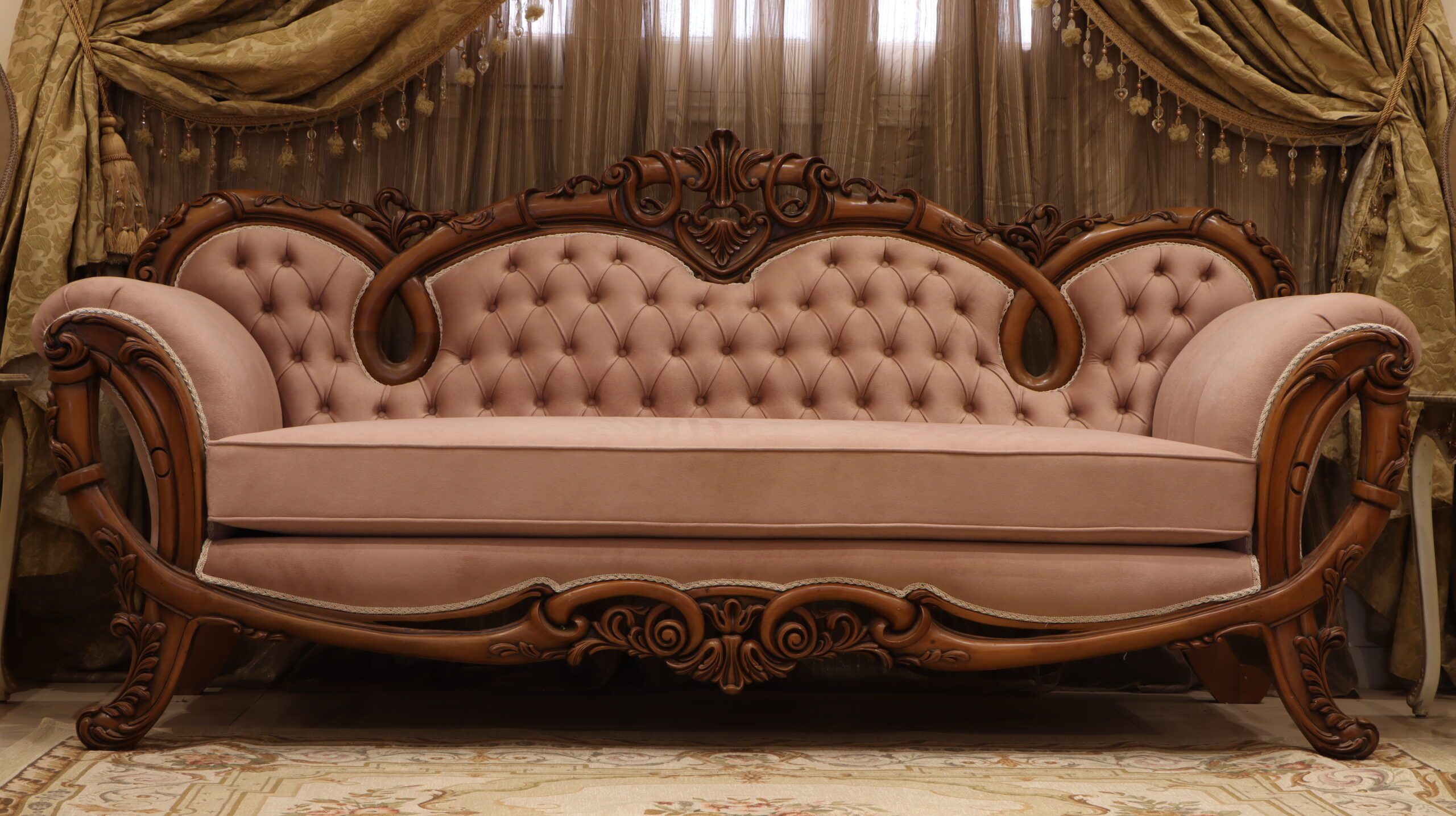 Hazel Peach Sofa