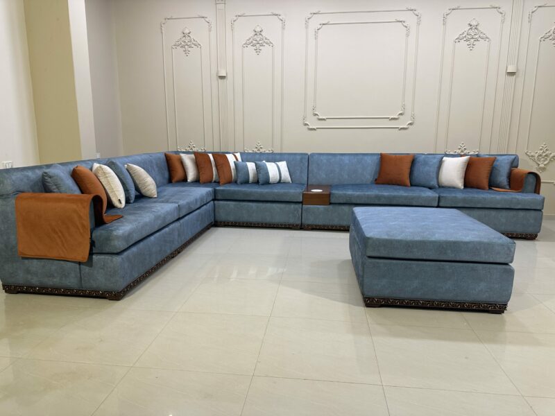 blue sectional sofa